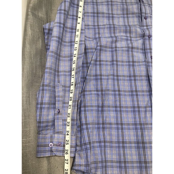 Cinch Mens Size Medium  Long Sleeve Button Down Plaid Shirt Green/blue - Picture 5 of 9